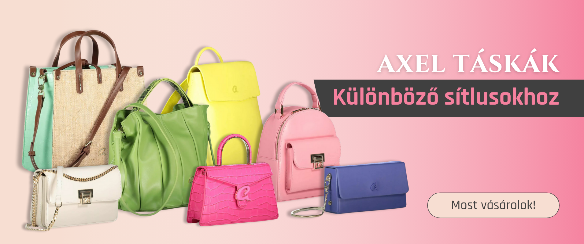Axel táskáink között biztosan megtalálod kedvenced!