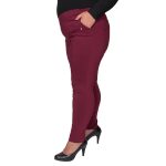 Cevlar slim fit bordó vászon nadrág