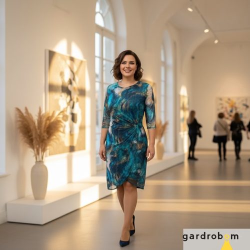 Luiza kék-türkiz ruha