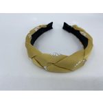 Mustársárga hajpánt margaréta virágos