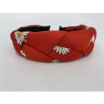 Piros hajpánt margaréta virágos