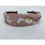 Rózsaszín hajpánt margaréta virágos