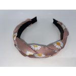 Rózsaszín hajpánt margaréta virágos