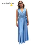 Szöszy szatén kék hosszú ruha