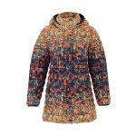 Dolcezza 75840 Rubble Print bélelt kabát levehető kapucnival