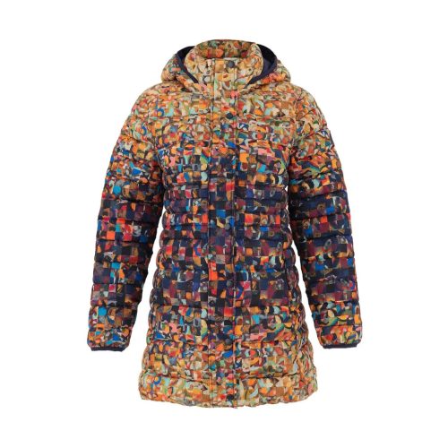 Dolcezza 75840 Rubble Print bélelt kabát levehető kapucnival