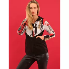   Dolcezza „Könyvkukac” 75646 kapucnis cipzáras dzseki plus size