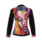 Dolcezza 'Baisti' jerseyblúz absztrakt arcmintával - 75623