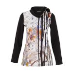 Dolcezza „Háborús ürügy” tunika felső aszimmetrikus cipzáras nyakkivágással – 75652 plus size