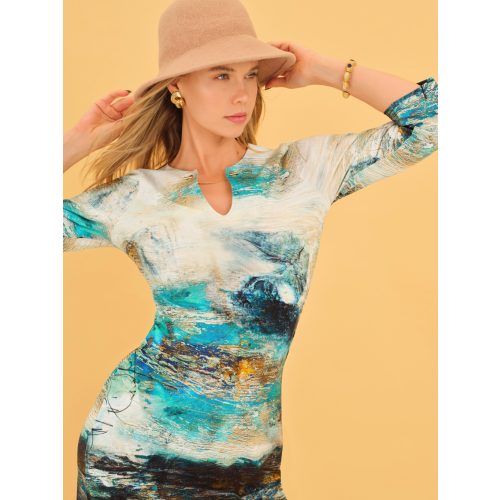 Dolcezza „Az élet túl rövid” ruha bevágott nyakkivágással – 75604