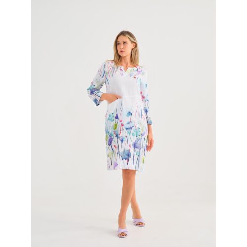 Dolcezza 25783 Misty Blossom mintás fehér ruha