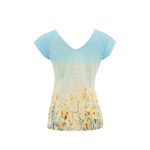 Dolcezza „Shoreline Flowers” ​​V-nyakú és rövid ujjú felső - 26721