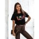 LARA FASHION LOVE póló fekete