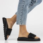 Bőr flip-flop Filippo DK6150/24 BK PT fekete