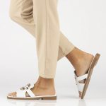 Bőr papucs Filippo DK6264/24 WH fehér