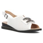 Bőr szandál Filippo DS6032/24 WH fehér