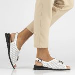 Bőr szandál Filippo DS6032/24 WH fehér