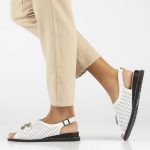 Bőr szandál Filippo DS6032/24 WH fehér