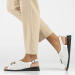 Bőr szandál Filippo DS6032/24 WH fehér