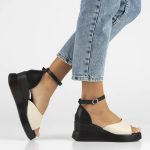 Filippo DS6075/24 BK BE bőr ékszandál