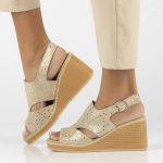 Bőr szandál Filippo DS6010/24 GO arany