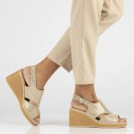 Bőr szandál Filippo DS6010/24 GO arany