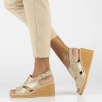 Bőr szandál Filippo DS6010/24 GO arany