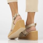 Bőr szandál Filippo DS6010/24 GO arany