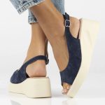 Bőr szandál Filippo DS6142/24 NV kék