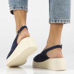 Bőr szandál Filippo DS6142/24 NV kék