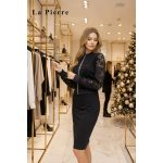 LA PIERRE Bianco csipke kabát