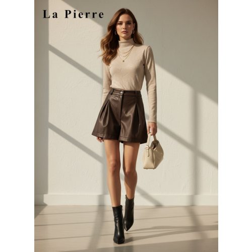 La Pierre Pandeó bézs kötött pulóver