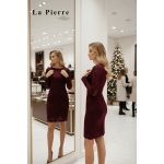 LA PIERRE Gaia csipke ruha BURGUNDI