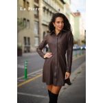 La Pierre Ravello bőr barna bőrruha