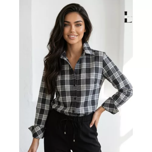 LA PIERRE Ragazza kockás flanel ing
