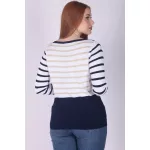 MARA CAROL 57021 LUREX CSÍKOS KEREK NYAKÚ PULÓVER 