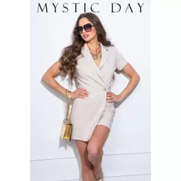 Mystic Day Zella beige rövid overál