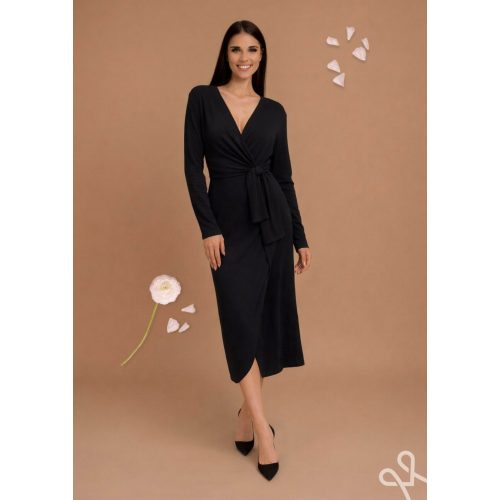 Magenta 2207199 fekete kötött ruha