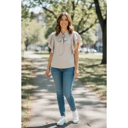Leóna bézs blúz