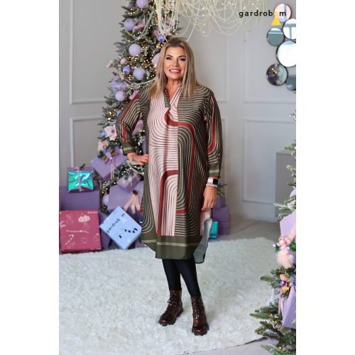 Detti zöld mintás ruha