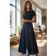 Szara sötétkék farmer szoknya