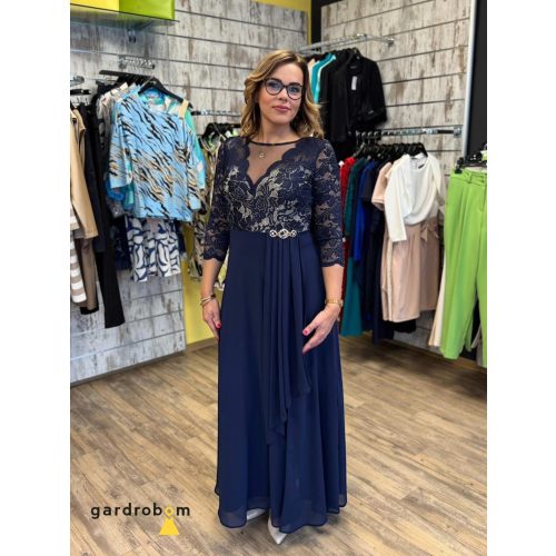 Rouge Fátyol maxi kék ruha 