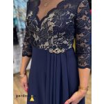 Rouge Fátyol maxi kék ruha 