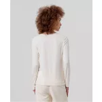  Surkana Kerek nyakú bambusz póló, hosszú ujjú, ekrü színben