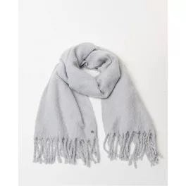   Surkana Műszőrme hatású sál lurex rojtokkal Világosszürke