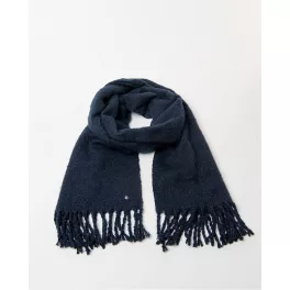   Surkana Műszőrme hatású sál lurex rojtokkal, sötétkék