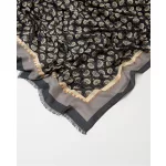 Surkana Ditsy virágmintás rojtos sál fekete